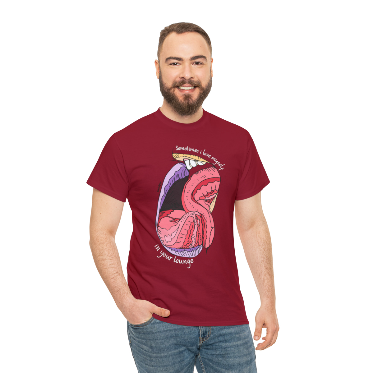 Tounge Kiss Unisex Cotton Tee - Image 5