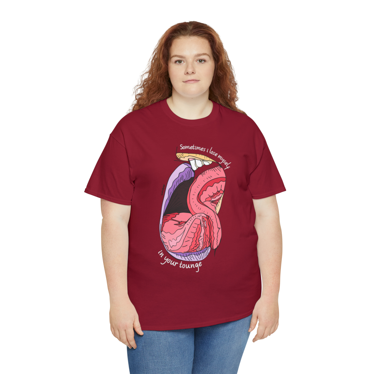 Tounge Kiss Unisex Cotton Tee - Image 7