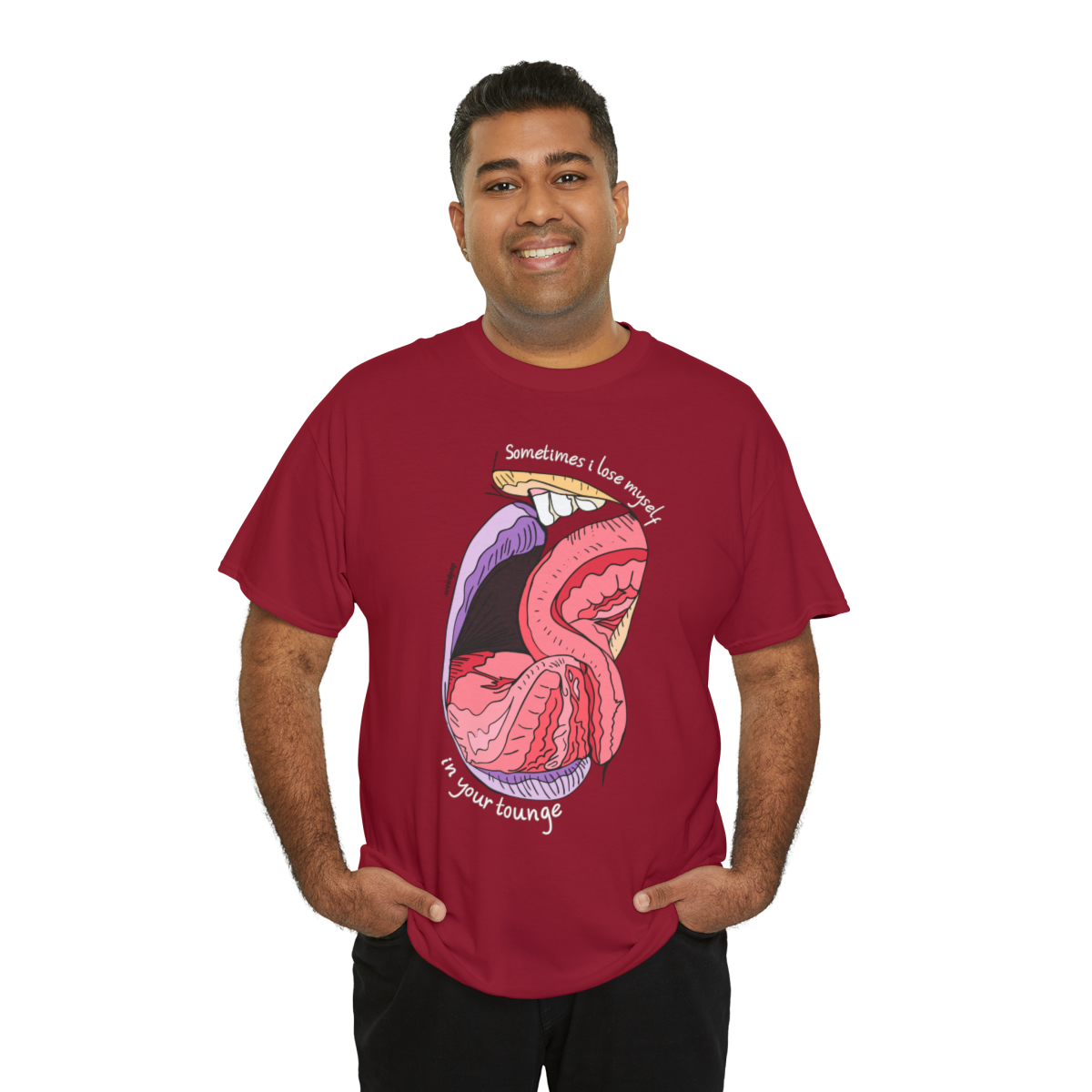 Tounge Kiss Unisex Cotton Tee - Image 8
