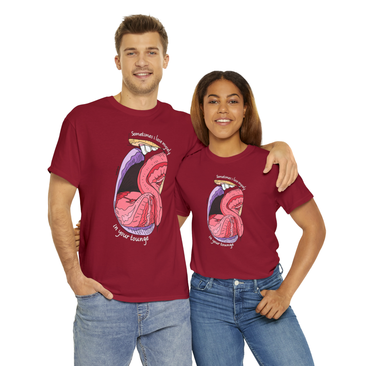 Tounge Kiss Unisex Cotton Tee - Image 10